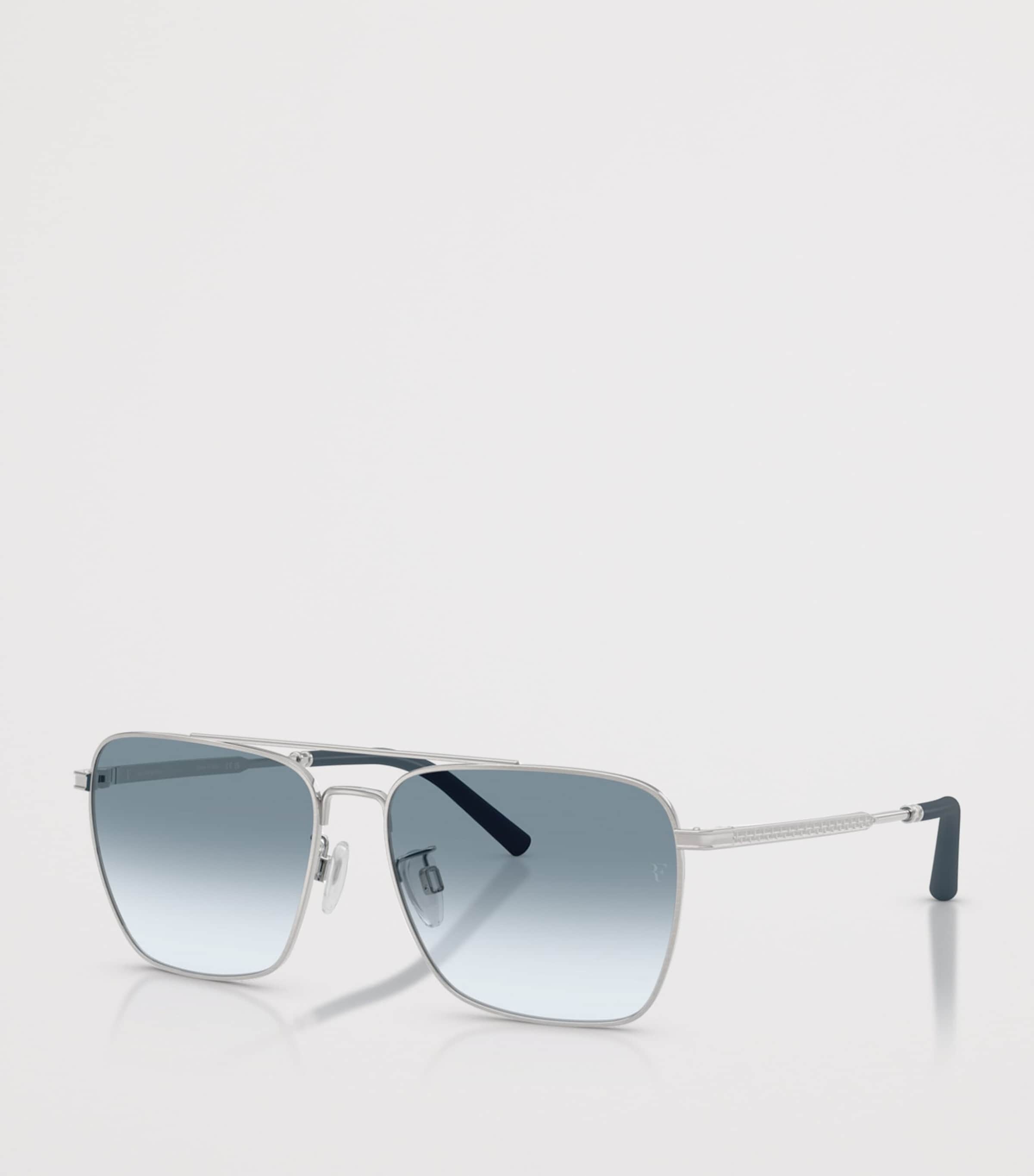Oliver Peoples Metall R-15 firkantede solbriller, britisk versjon