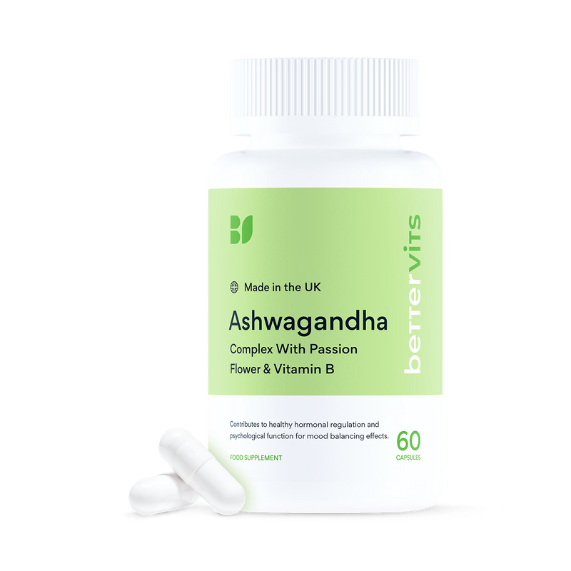 Ashwagandha complex with passion flower and vitamin B 60 capsules - imported from the UK