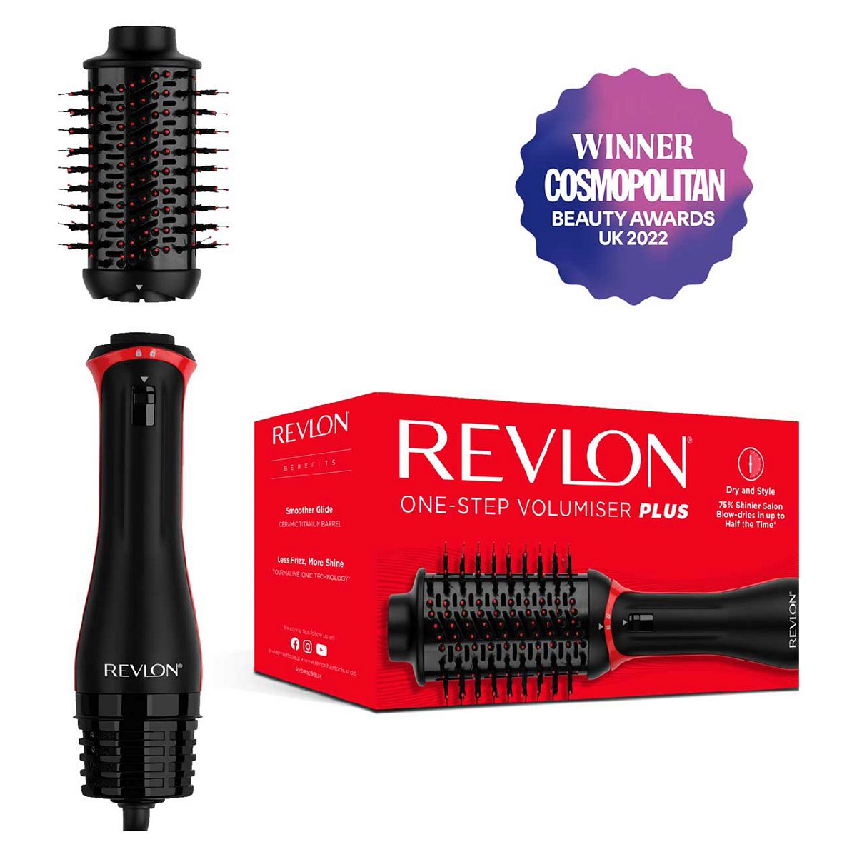 Revlon One-Step Volumiser Plus Detachable Head Haircare & Styling Boots   