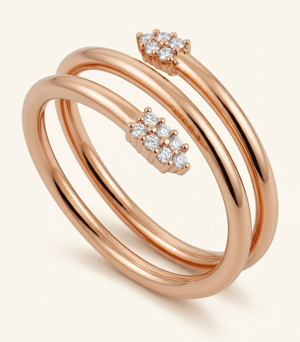Cartier Juste un Clou rose gold diamond ring (British brand)