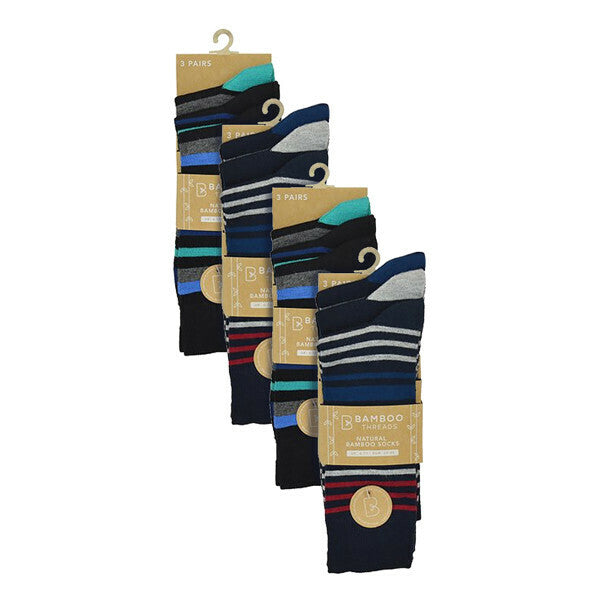 Sock Snob 12 Pairs Novelty Mens Bamboo Socks 6-11 UK