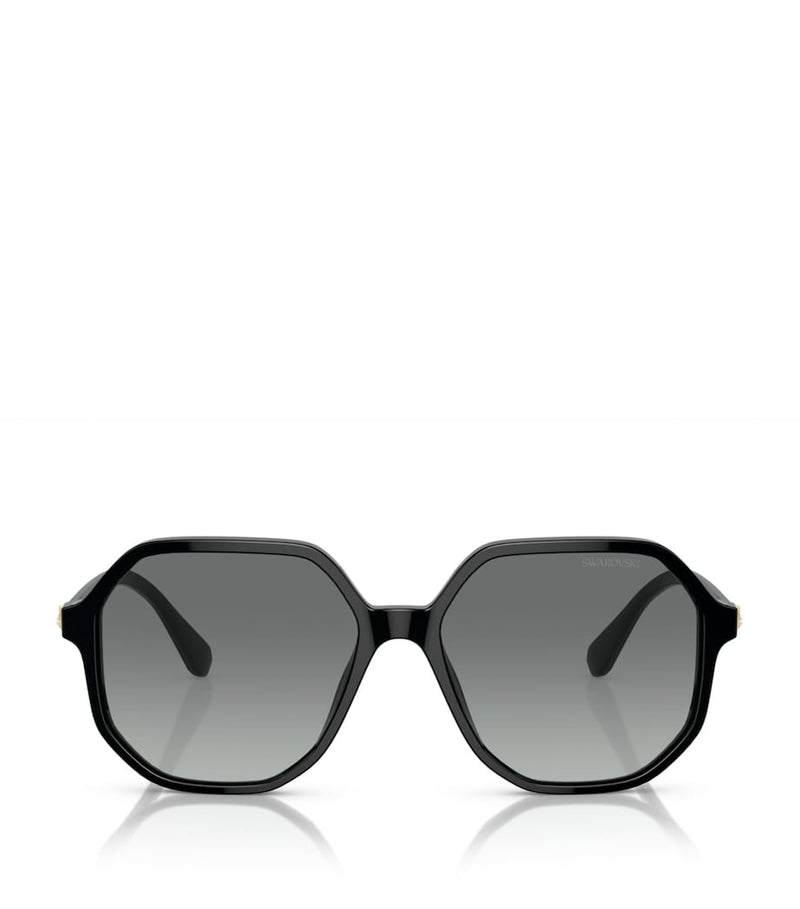Swarovski crystal-adorned oversized sunglasses (British brand)