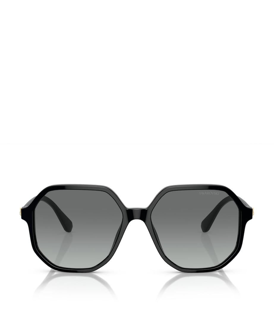Swarovski crystal-adorned oversized sunglasses (British brand)