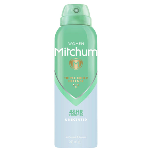 Mitchum Women Triple Odor Defense Protection Unscented Anti-Perspirant & Deodorant 200ml Special offers Sainsburys   
