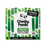 Cheeky Panda double-length bamboo toilet paper 48 rolls, imported from the UK