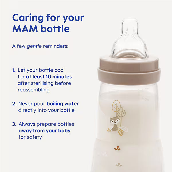 MAM Easy Start Bottles Grey 2-Pack, imported from the UK