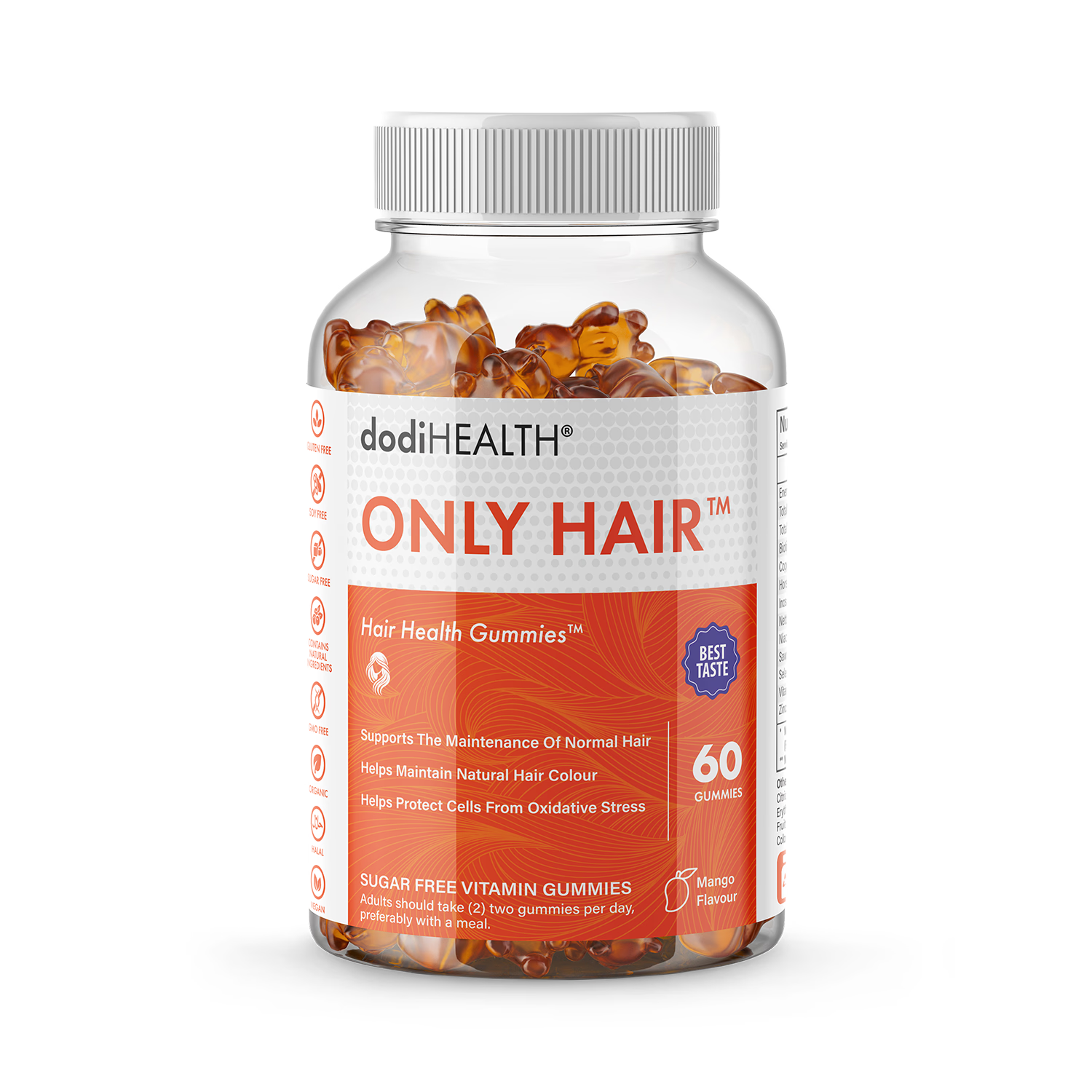 Dodi Health hair gummies supplement, UK version