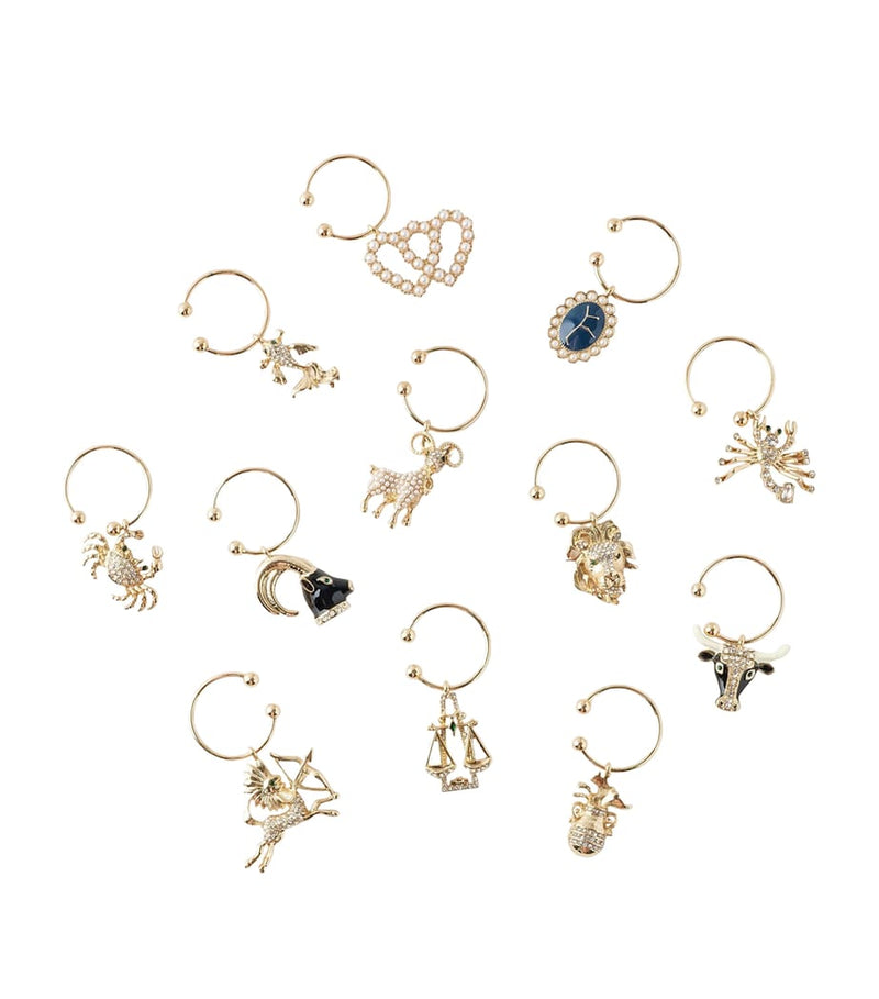 Joanna Buchanan set of 12 Zodiac wine charms, UK version