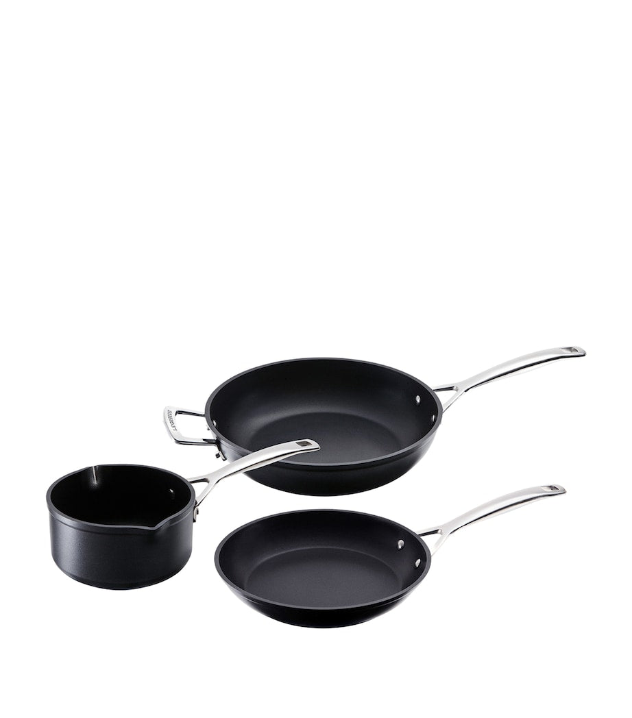 Le Creuset toughened non-stick pan set of 3, UK version