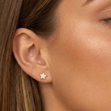 MUCHV dainty gold star earrings 0.6cm (British brand)