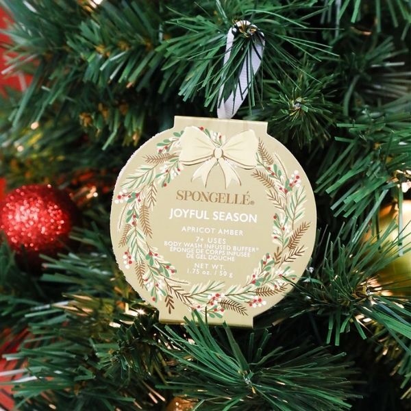 Spongellé Holiday Wreath body buffer apricot amber, imported from the UK