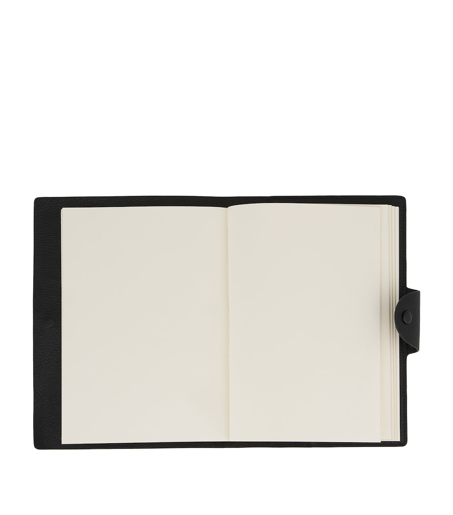 Anya Hindmarch A5 leather journal with Eyes motif and refillable paper pad - British product
