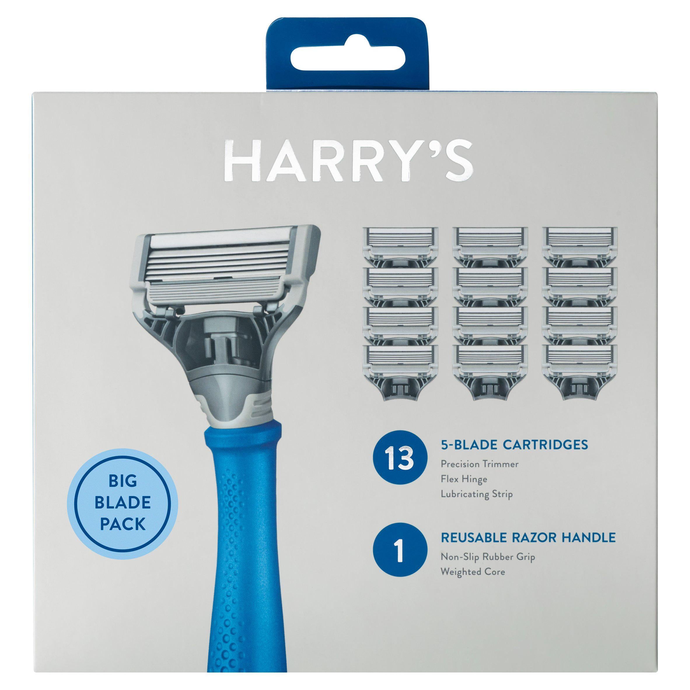 Harry's Men's Razor & 13 Blades Indigo Blue GOODS Sainsburys   