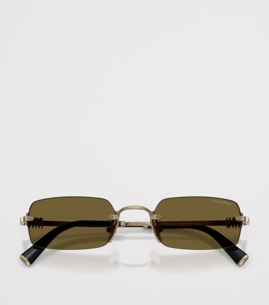Miu Miu metal rectangular sunglasses (British brand)