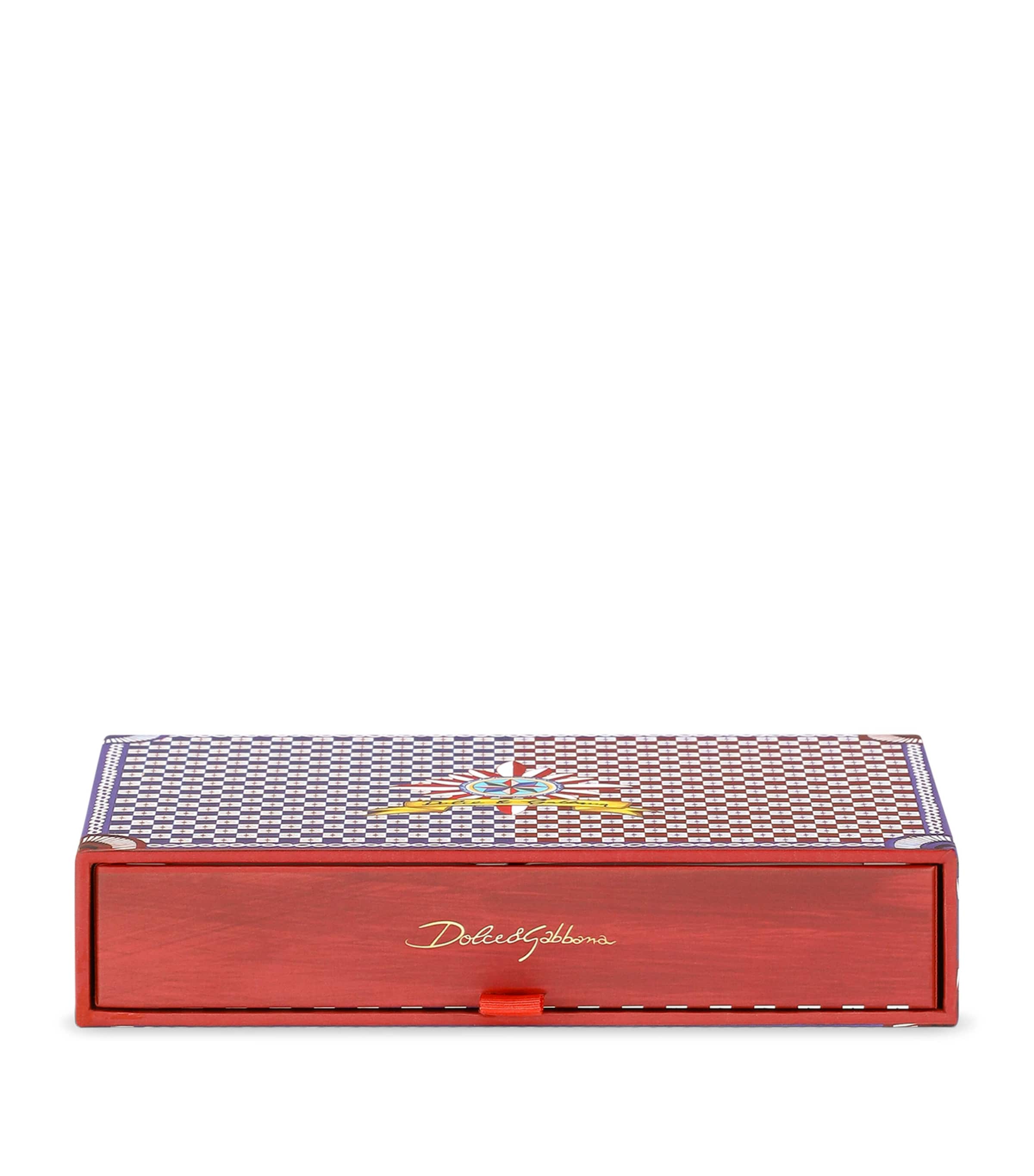 Dolce&Gabbana playing card set with Carretto design and storage box, 2-pack - British product