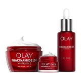 Olay Age Defy & Renew with Niacinamide + Vitamin E SPF30 Moisturiser, Serum, and Eye Cream Bundle GOODS Boots   