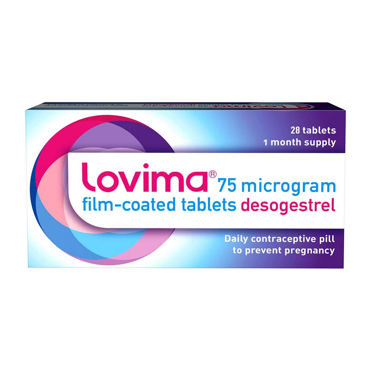 Lovima 75 Microgram Film-Coated Tablets 28s - 1 month supply. Intimate Care Boots   