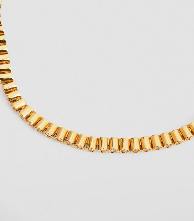 Sophie Bille Brahe yellow gold diamond tennis bracelet (British brand)