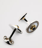 Deakin & Francis sterling silver cufflinks with gold wreath, UK version
