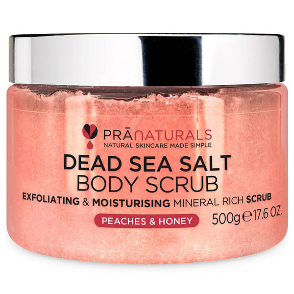 PraNaturals Dead Sea Salt Body Scrub 500g - Peach & Honey GOODS Superdrug   