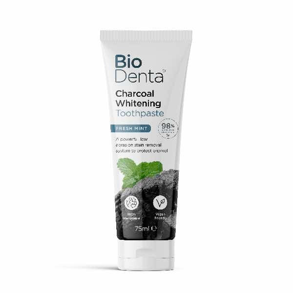 BioDenta Natural Whitening Toothpaste CHARCOAL Vegan 75ml GOODS Superdrug   