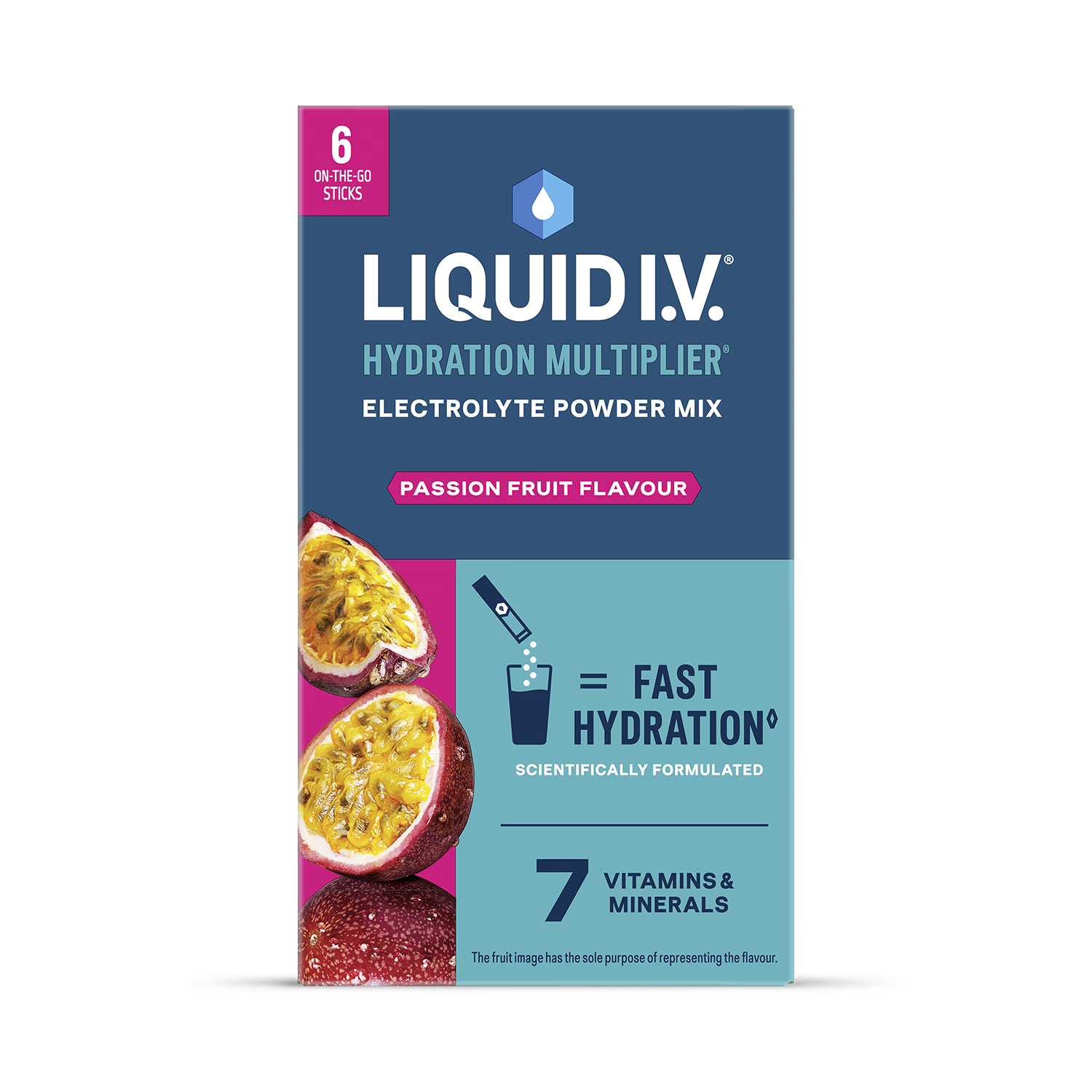 Liquid I.V. Hydration Electrolyte Powder Passion Fruit 6 Sachets - British product