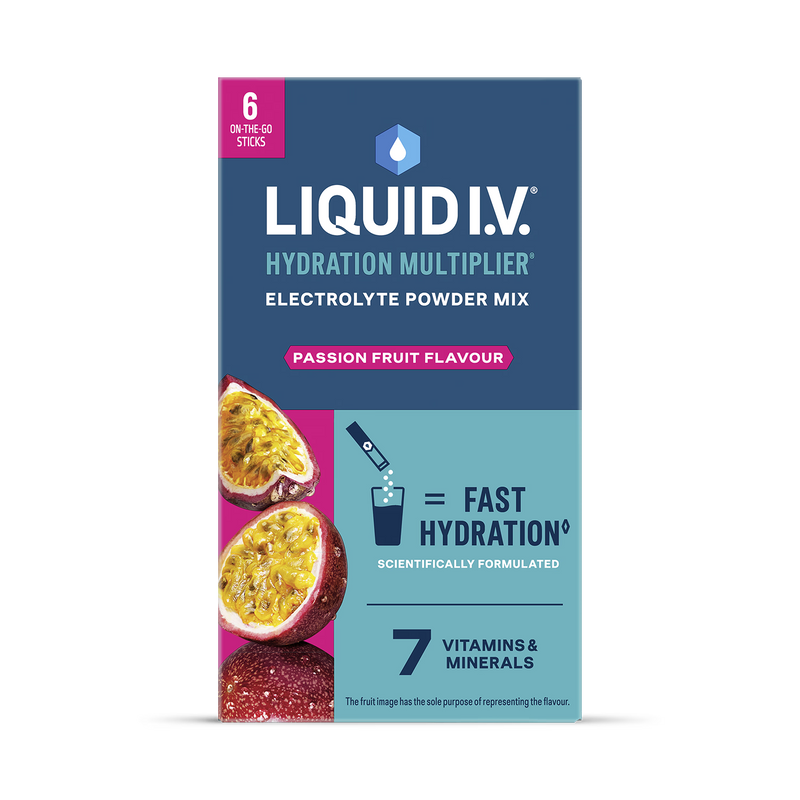 Liquid I.V. Hydration Electrolyte Powder Passion Fruit 6 Sachets - British product