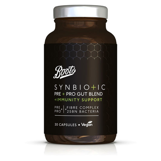 Boots Synbiotics Pre & Pro Gut Blend Immunity Support 30 Capsules General Health & Remedies Boots   