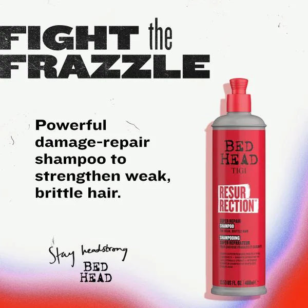 TIGI Resurrection Damage Repair Shampoo 400ml bottle (British brand)