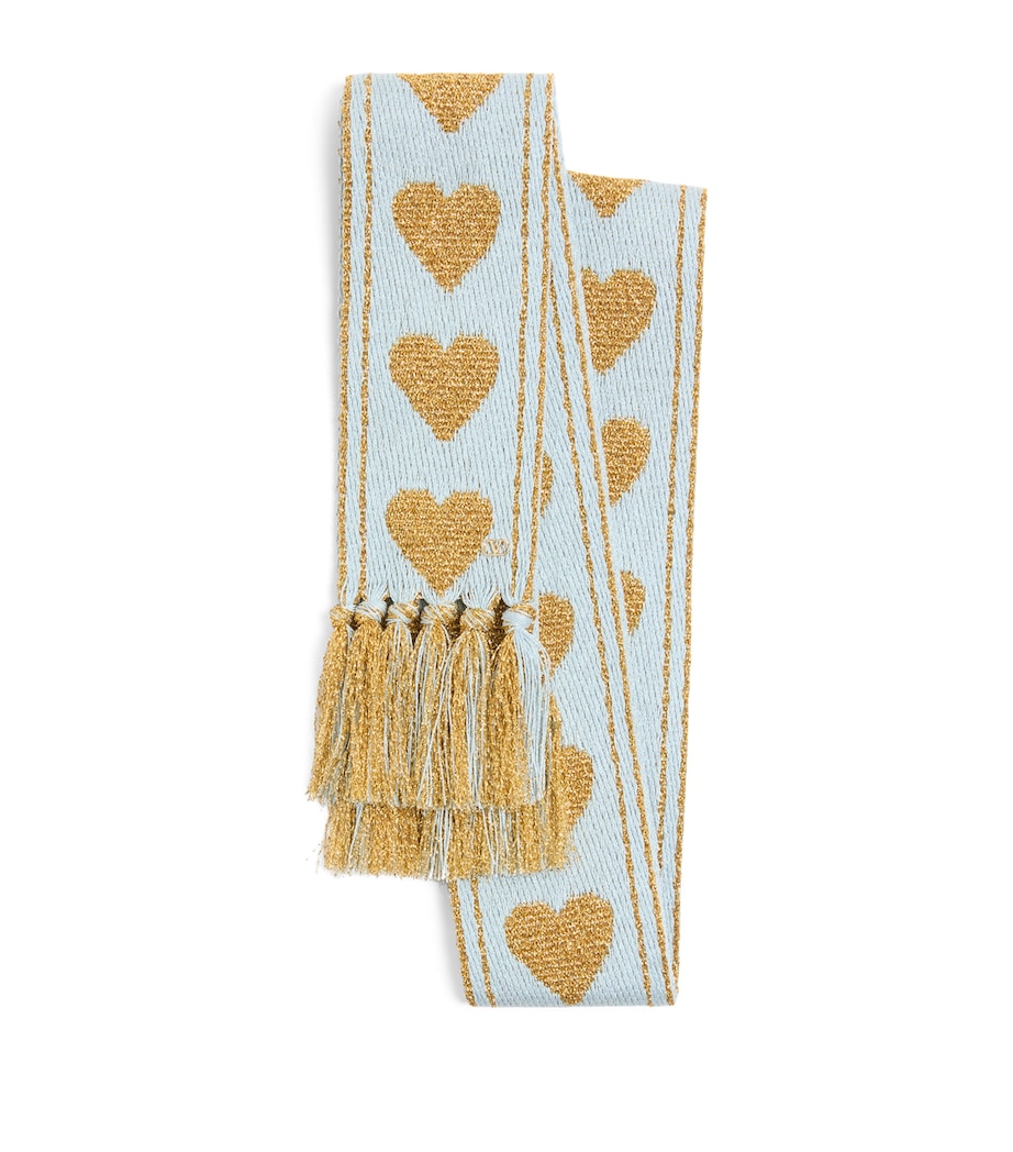 Valentino Garavani Antibes metallic scarf 180cm - British product