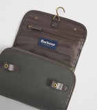 Barbour wax hanging wash bag - British product