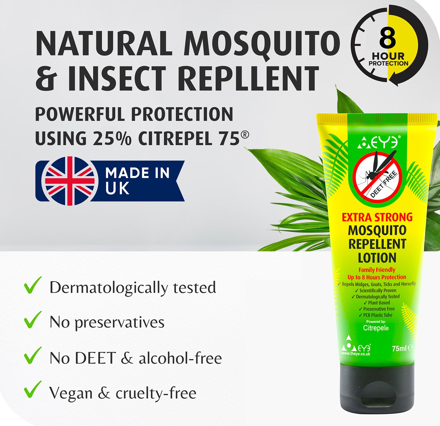 THEYE extra strong insect repellent lotion 75ml, imported from the UK