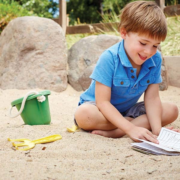 Green Toys 4 Piece Sand Play Set - Green Bucket