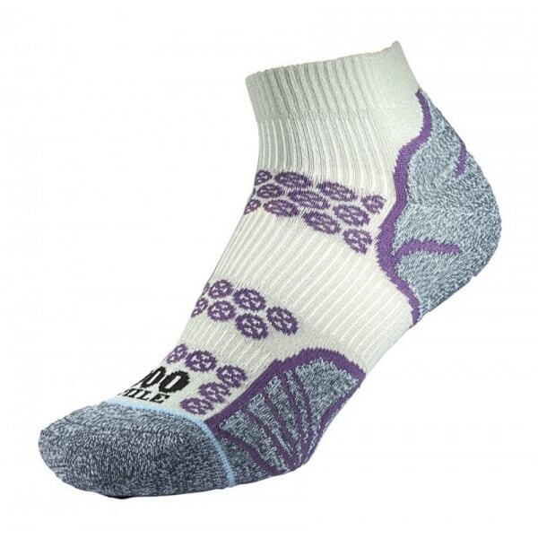 1000 Mile Womens Lite Ankle Socks (3-5) GOODS Superdrug Silver/Purple  