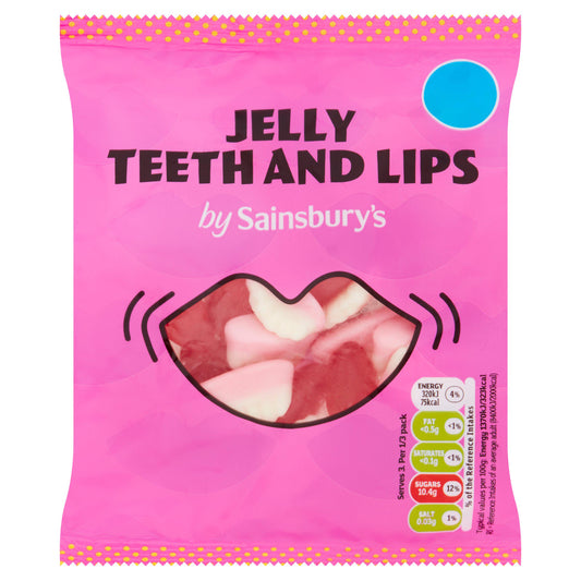 Sainsbury's Jelly Teeth & Lips 70g sweets Sainsburys   