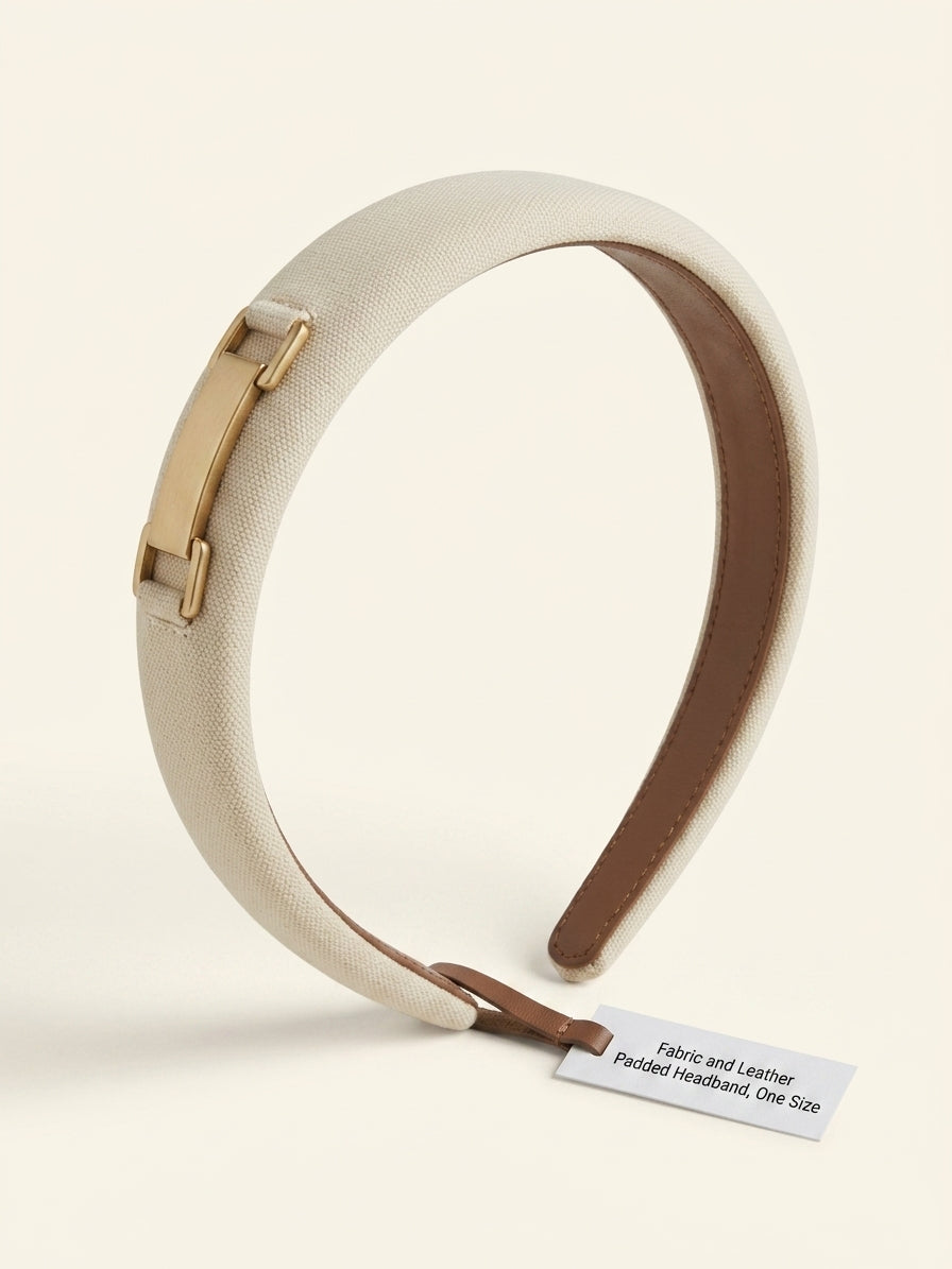 Gucci Kids GG canvas headband with leather trims (British brand)