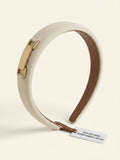 Gucci Kids GG canvas headband with leather trims (British brand)