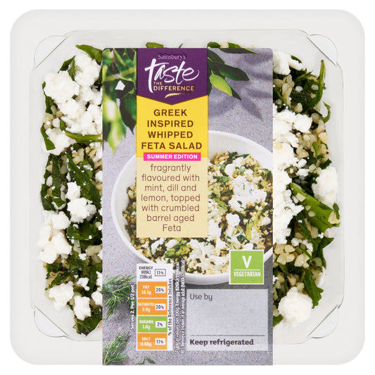 Sainsbury's Greek Inspired Whipped Feta Salad Summer Edition, Taste the Difference 220g GOODS Sainsburys   