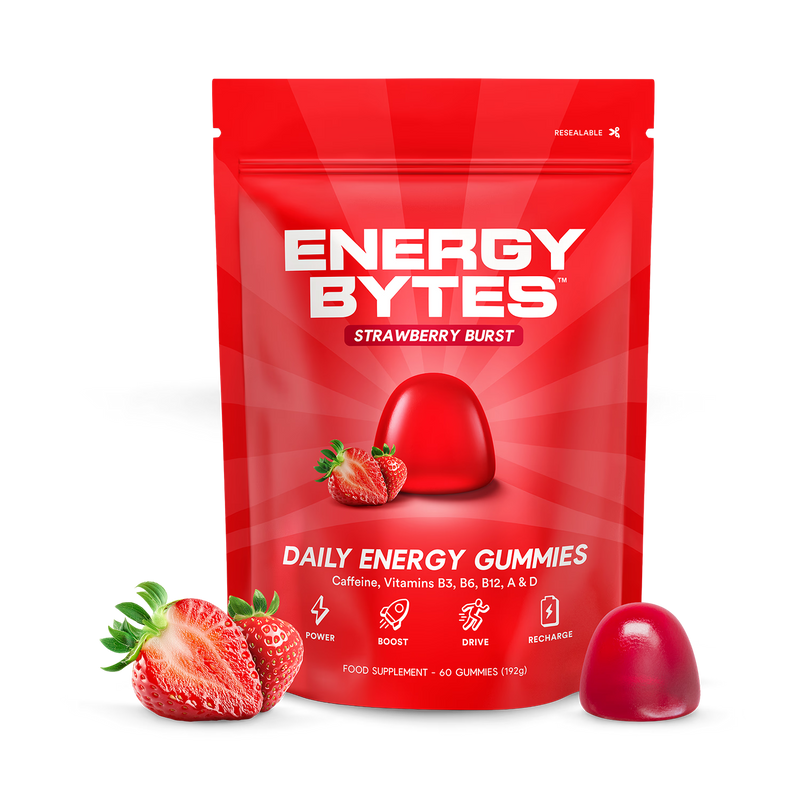 BYTES Co strawberry energy gummies 60 count (British brand)