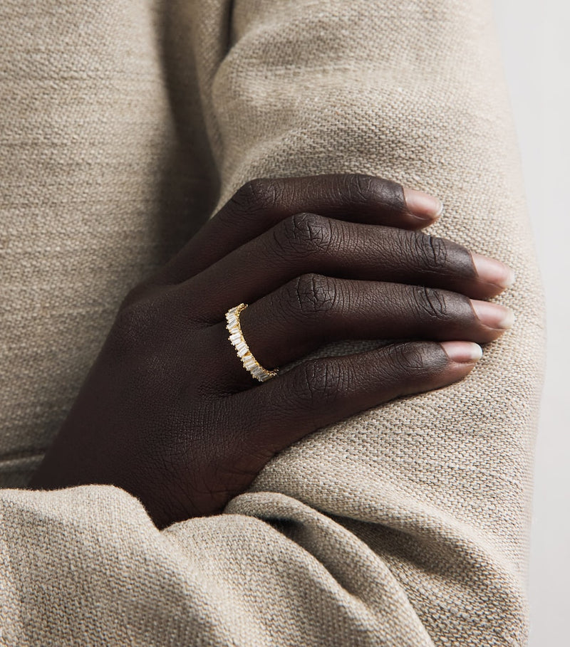 Suzanne Kalan yellow gold diamond eternity ring, UK version