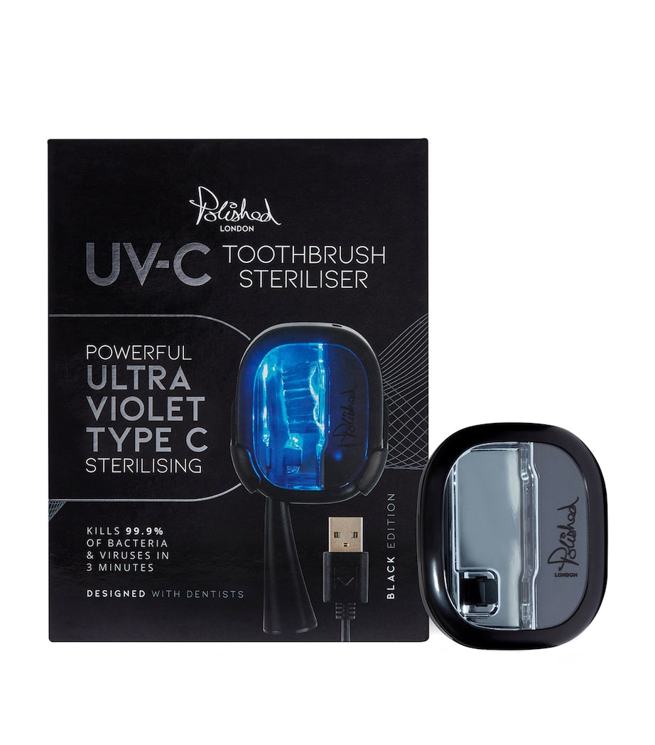 Polished London UV-C toothbrush head steriliser, imported from the UK