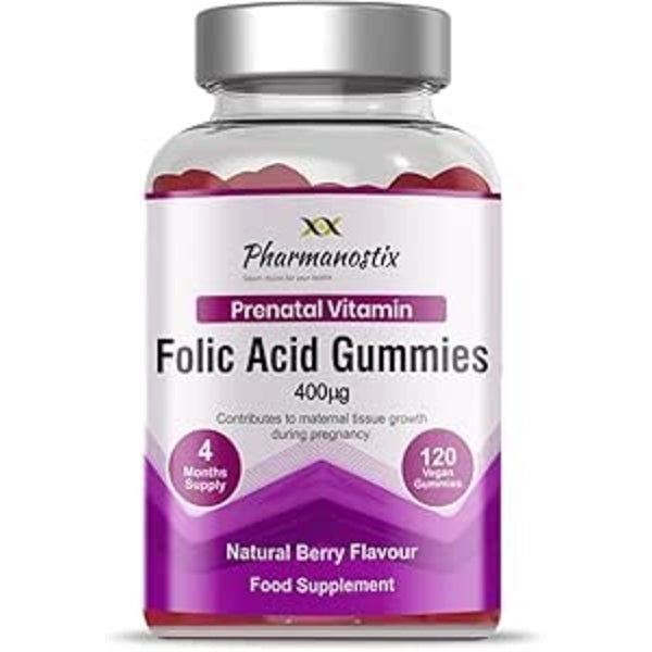 Pharmanostix folic acid gummies berry flavour 120 count - British product