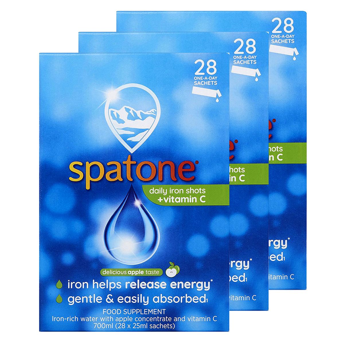 Spatone Apple 3 Month Bundle: 3 x Spatone Apple Daily Iron Shots + Vitamin C 28s GOODS Boots   