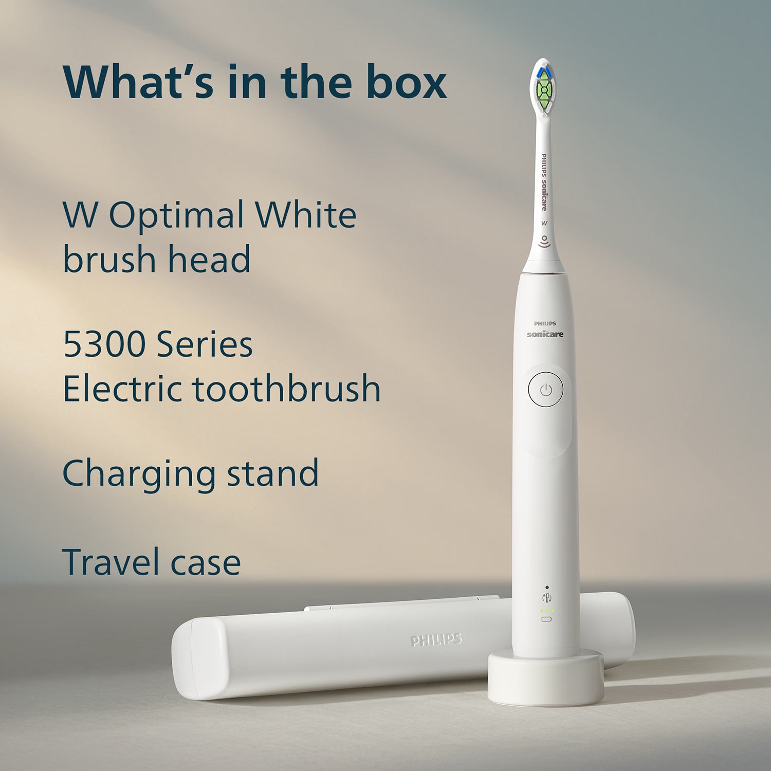 Philips Sonicare 5300 electric toothbrush white travel case, imported from the UK