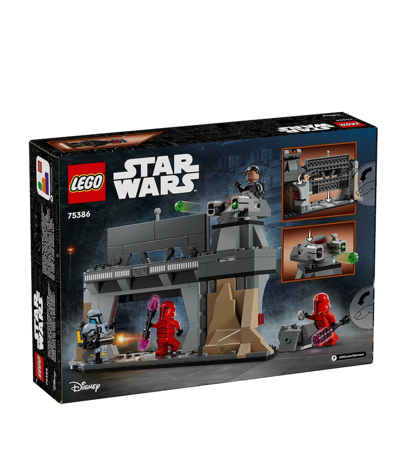 Lego battle building set with Paz Vizsla and Moff Gideon minifigures, 289 pieces, UK version