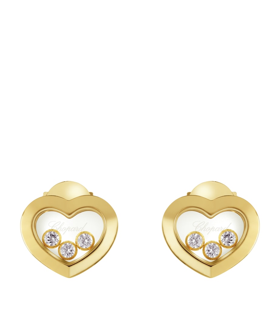 Chopard Happy Diamonds Icons earrings yellow gold diamond - British product