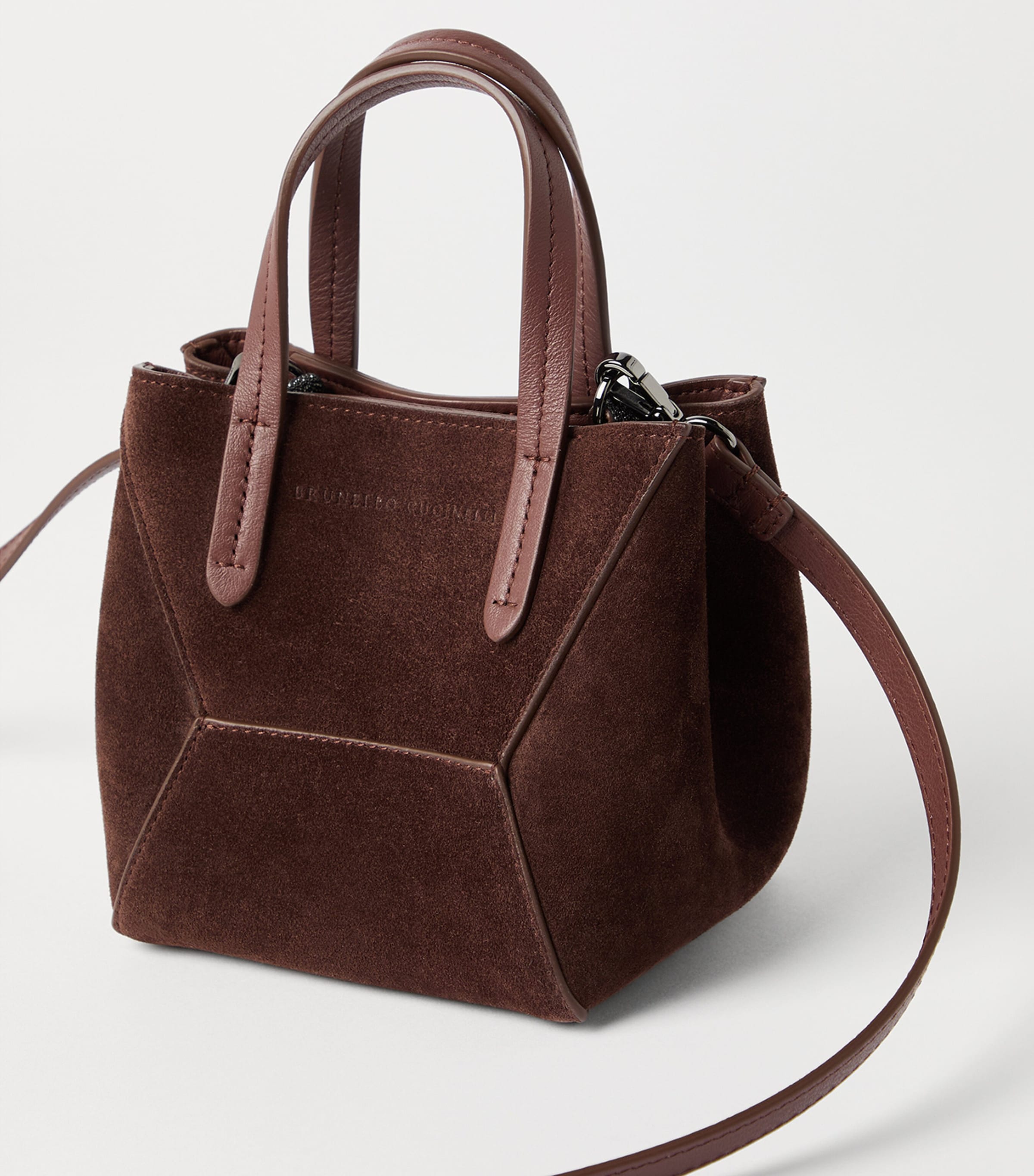 Brunello Cucinelli mini suede BC Duo tote bag (British brand)