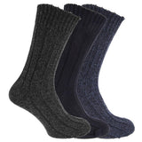 Mens Wool Blend Boot Socks (Pack Of 3) (UK Shoe 6-11) GOODS Superdrug Navy/Grey/Blue  