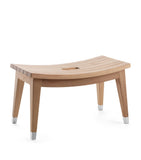 Flexform Lotus Ottoman iroko wood finish, imported from the UK