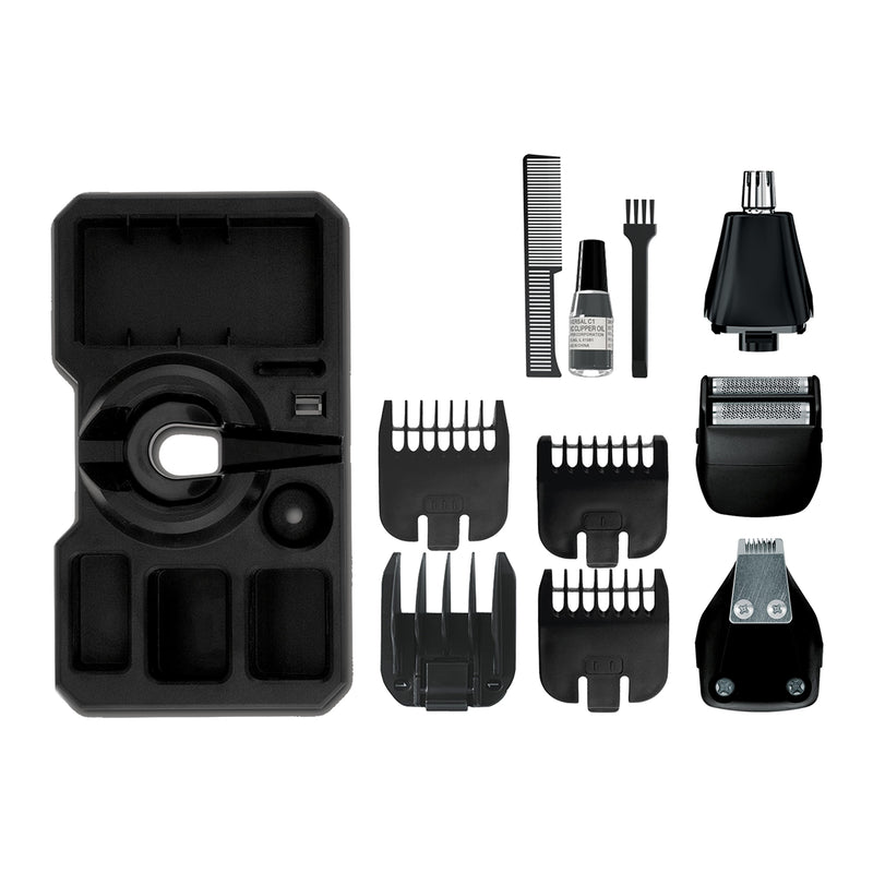 Wahl lithium multi groomer with four heads, imported from the UK